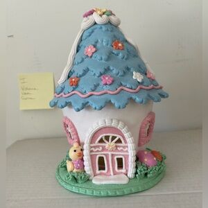 8.5" Illuminated Easter Cupcake Cottage by Valerie Parr Hill